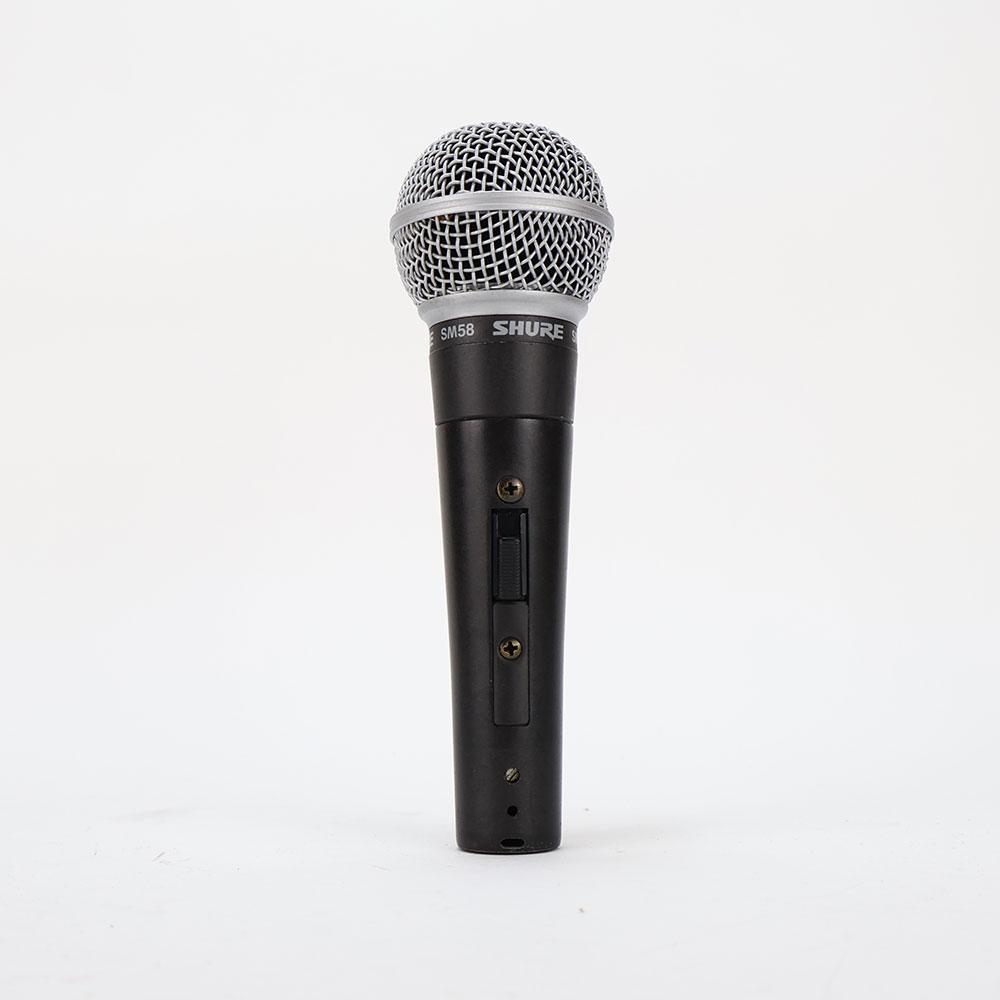 【中古】 マイク ダイナミックマイク SHURE SM58SE スイッチ付き シュアー 58 ゴッパ シュア 正面