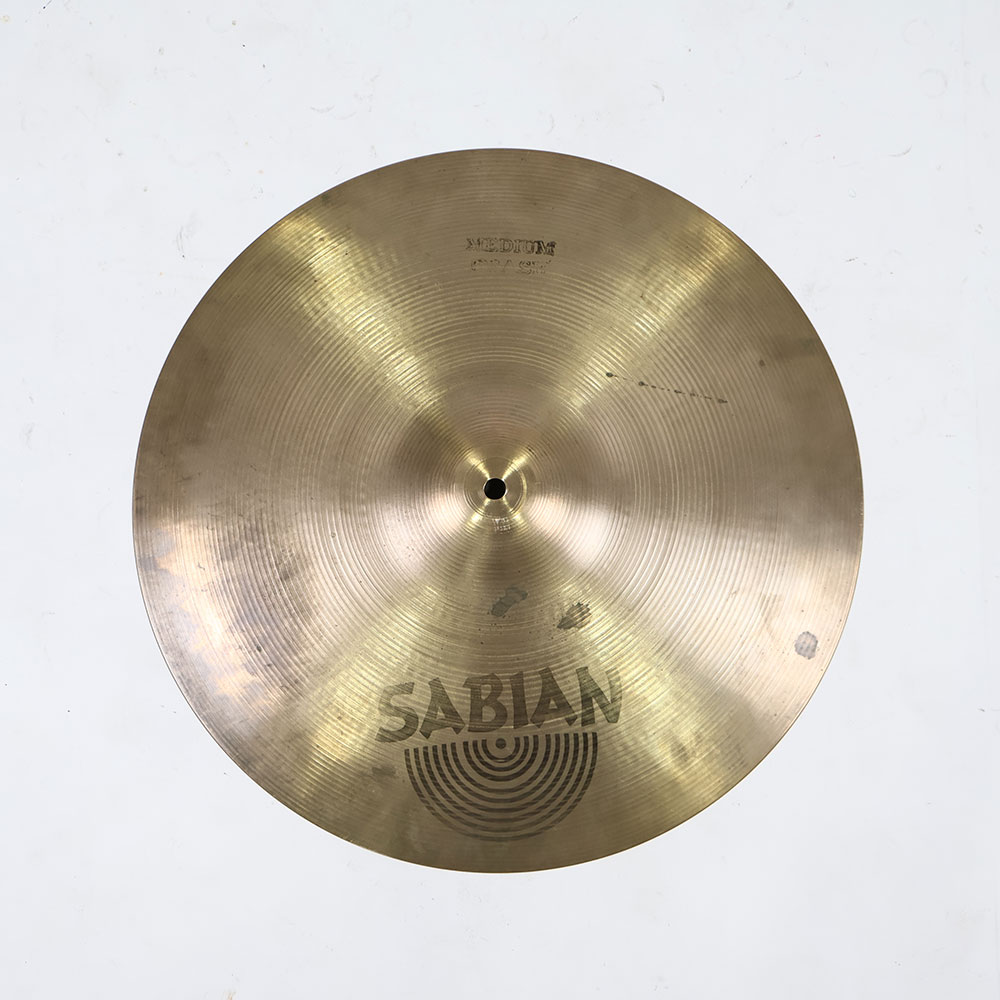 【中古】 クラッシュシンバル セイビアン SABIAN MEDIUM CRASH 18インチ 白抜きロゴ 1980s