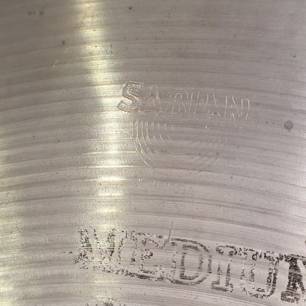 【中古】 クラッシュシンバル セイビアン SABIAN MEDIUM CRASH 18インチ 白抜きロゴ 1980s 刻印