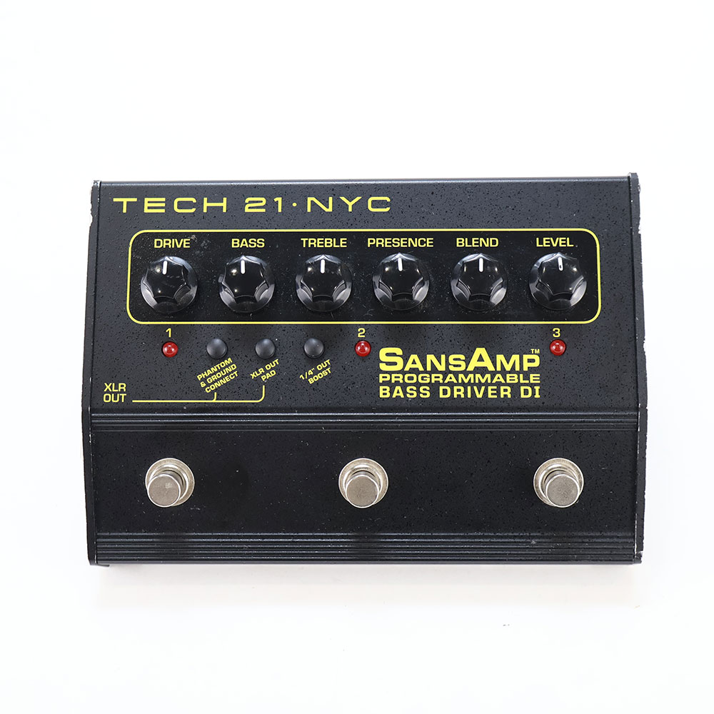 【中古】 ベース用プリアンプ TECH21 SansAmp PBDR PROGRAMMABLE BASS DRIVER DI ベース用プリアンプ エフェクター
