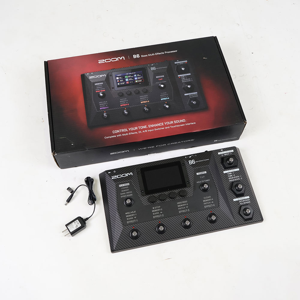 【中古】ZOOM ズーム B6 ベース用マルチエフェクター タッチ操作 DI搭載