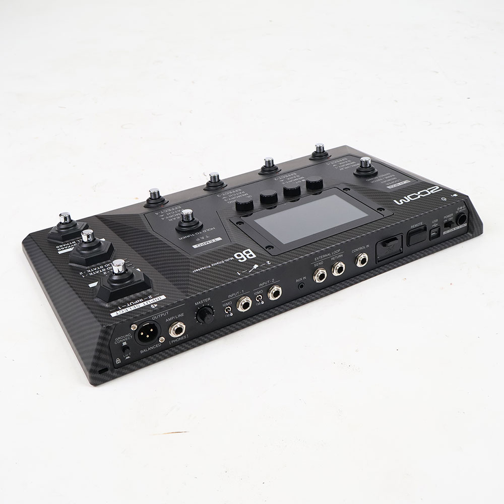 【中古】ZOOM ズーム B6 ベース用マルチエフェクター タッチ操作 DI搭載 全体