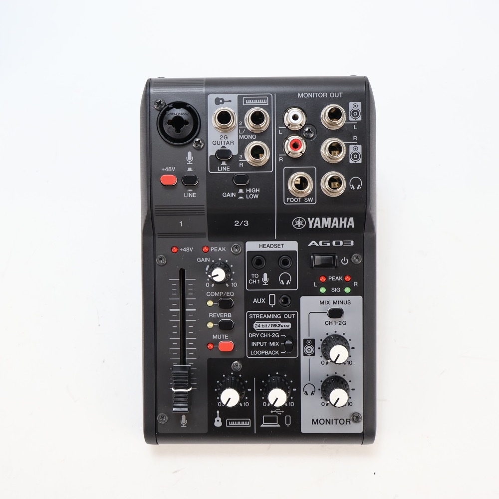 【中古】 ミキサー ヤマハ YAMAHA AG03 mk2 ライブストリーミングミキサー 正面