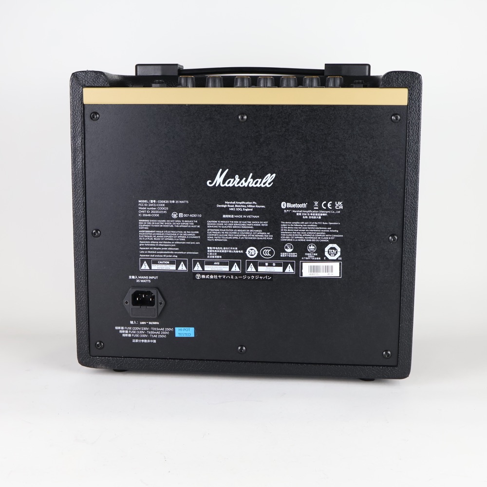 【中古】 マーシャル MARSHALL CODE25 フルモデリング 小型ギターアンプ コンボ 背面