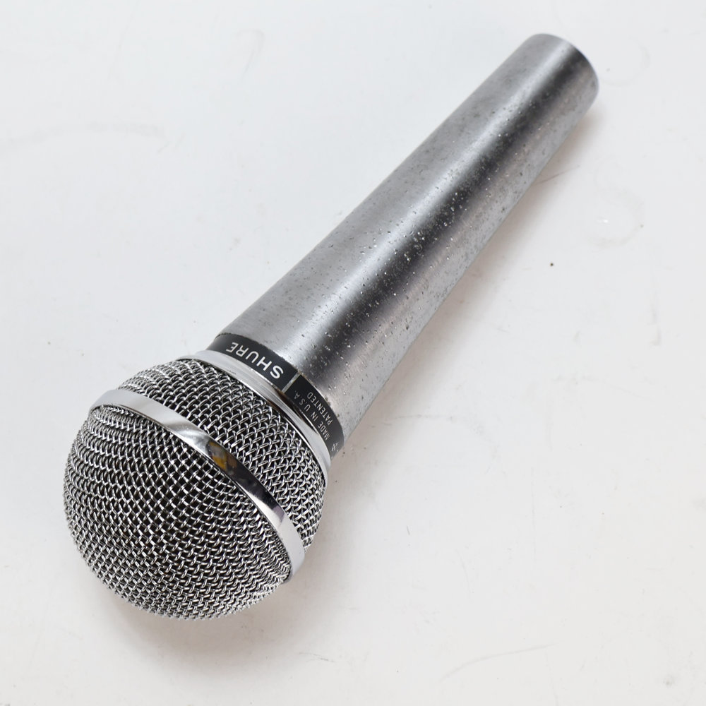 【中古】 マイクロフォン SHURE 588SB ダイナミックマイク シュアー USA製 スイッチ付き アングル