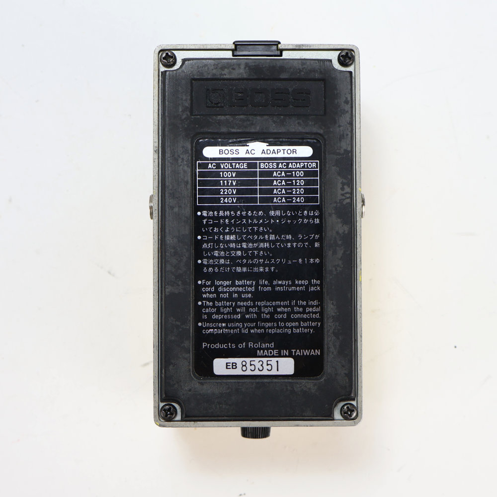 【中古】ターボオーバードライブ エフェクター BOSS OD-2 TURBO OverDrive ボス ギターエフェクター 裏面
