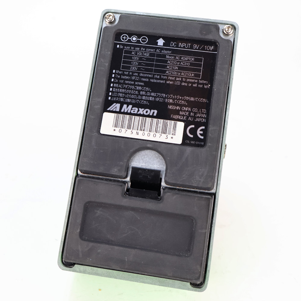 【中古】 Maxon マクソン OD-9 Overdrive オーバードライブ ギターエフェクター 本体画像 裏