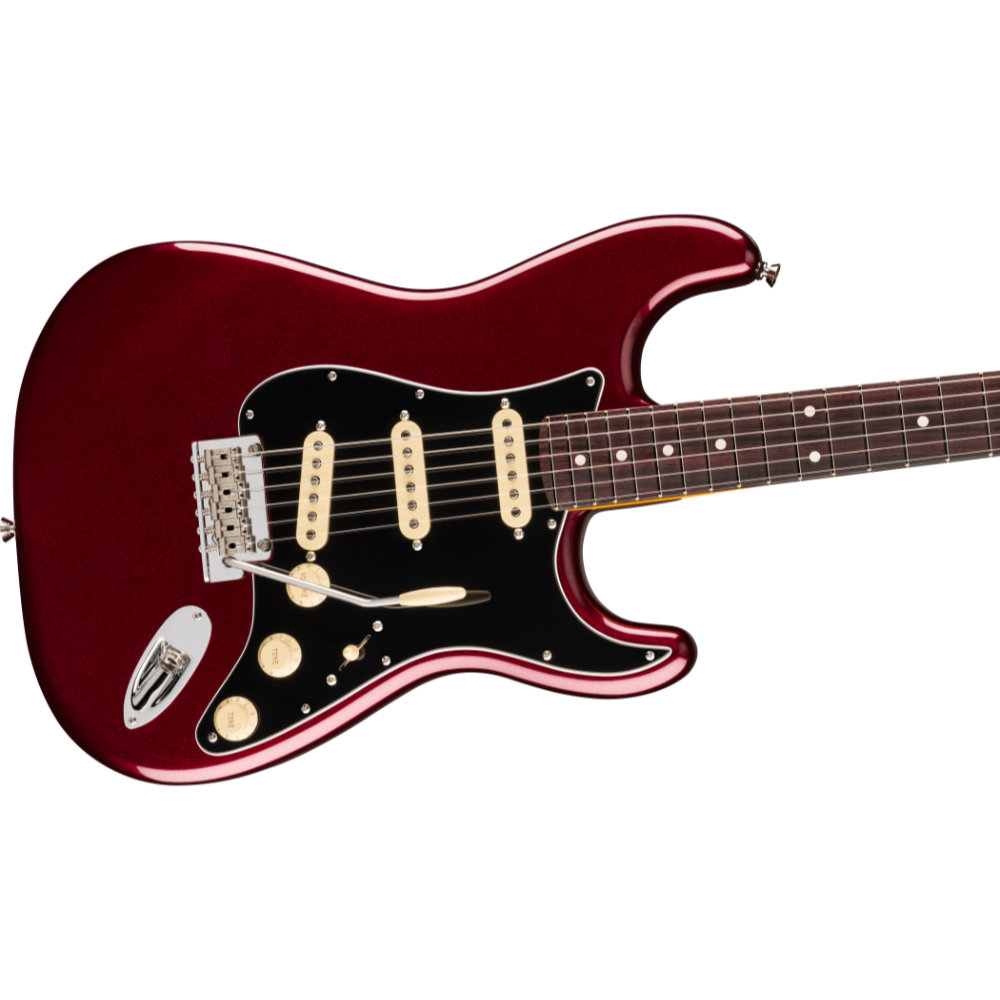 Fender フェンダー American Professional Stratocaster RW Oxblood エレキギター ストラトキャスター ボディ斜めアングル画像