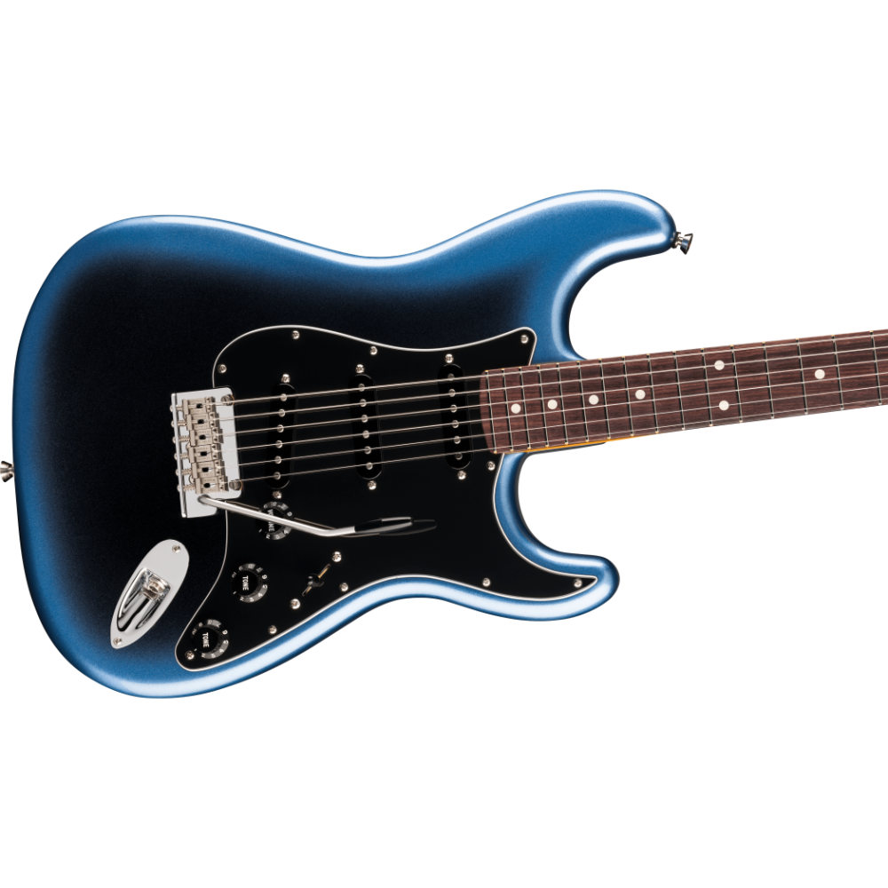Fender フェンダー American Professional Stratocaster RW Dark Night エレキギター ストラトキャスター ボディ斜めアングル画像