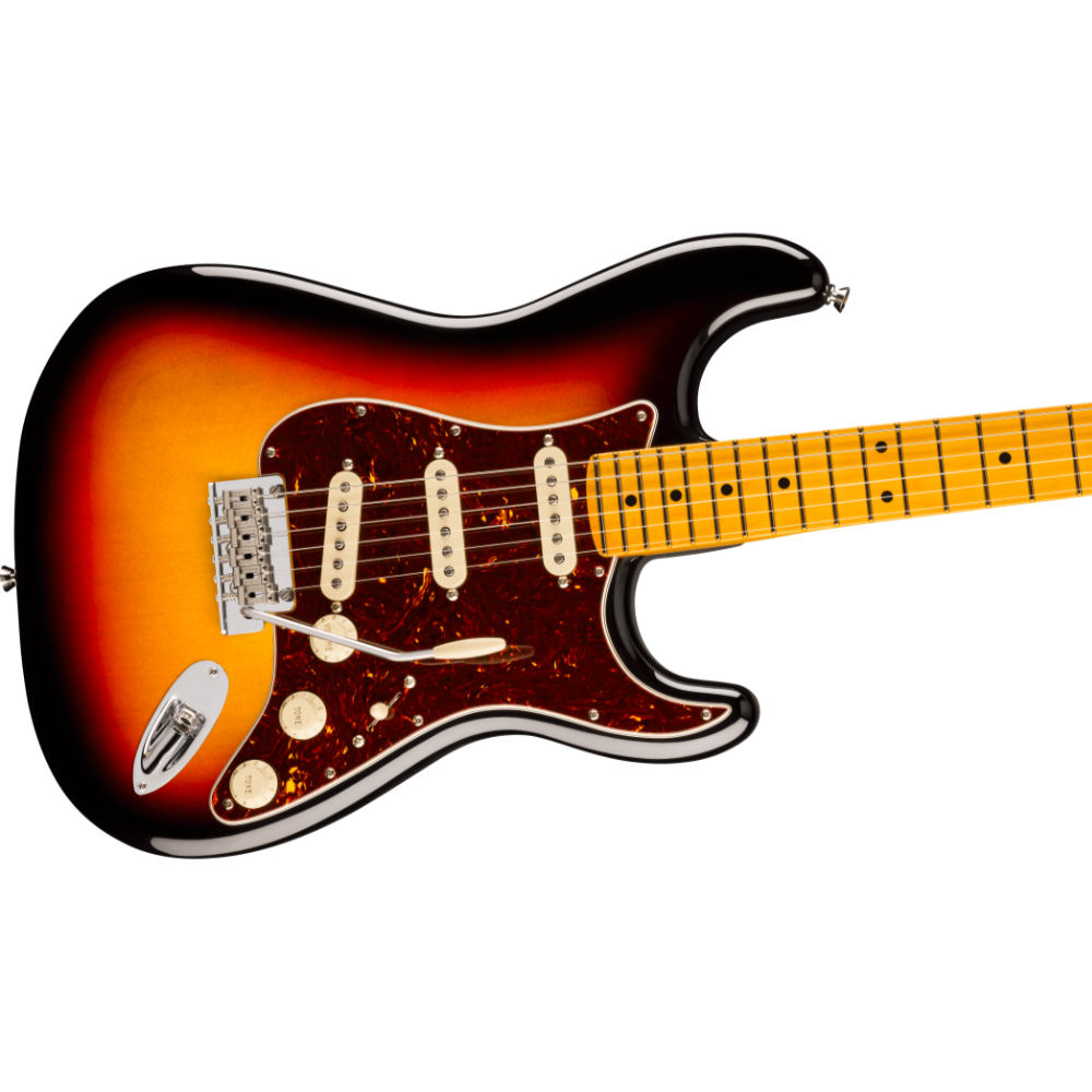Fender フェンダー American Professional Stratocaster MN 3-Color Sunburst エレキギター ストラトキャスター ボディ斜めアングル画像