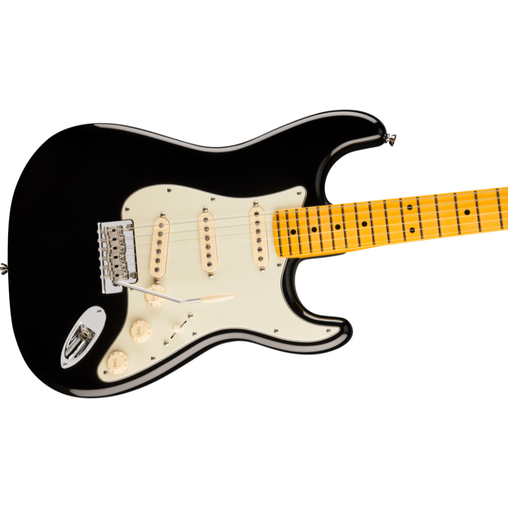 Fender フェンダー American Professional Stratocaster MN Black エレキギター ストラトキャスター ボディ斜めアングル画像