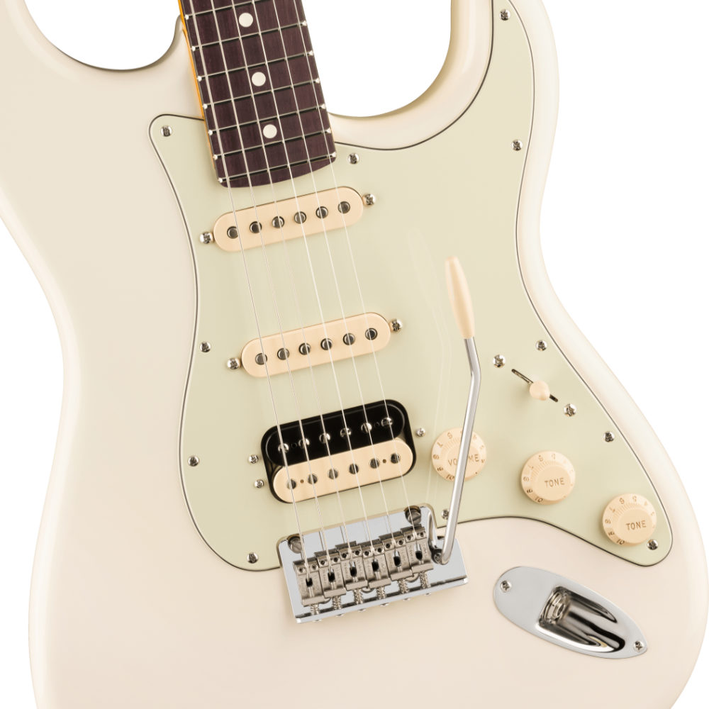Fender フェンダー American Professional Stratocaster HSS RW Olympic White エレキギター ストラトキャスター ボディ画像