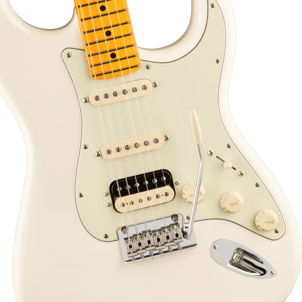 Fender フェンダー American Professional Stratocaster HSS MN Olympic White エレキギター ストラトキャスター ボディ画像
