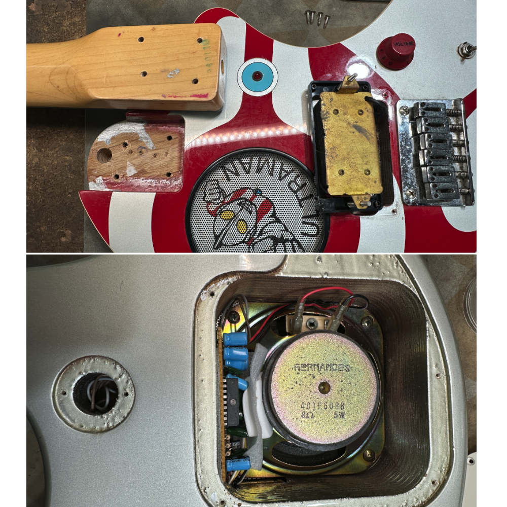 【中古】 エレキギター ミニギター スピーカー内蔵 Fernandes ZO-3 UBB (Ultraman Bubble Beam) ウルトラマンZO3 フェルナンデス ぞーさん 詳細画像