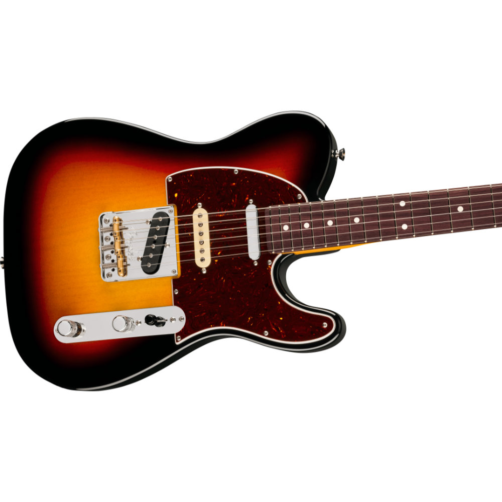 Fender フェンダー American Professional Hot Shot Telecaster RW 3-Color Sunburst エレキギター テレキャスター ボディ斜めアングル画像