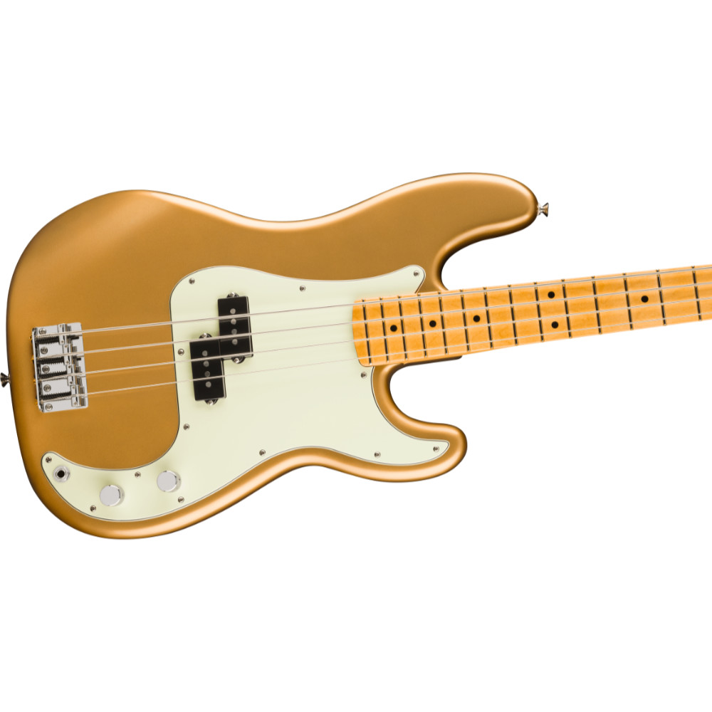 Fender フェンダー 75th Anniversary Player II Precision Bass MN Aztec Gold エレキベース プレシジョンベース ボディ斜めアングル画像