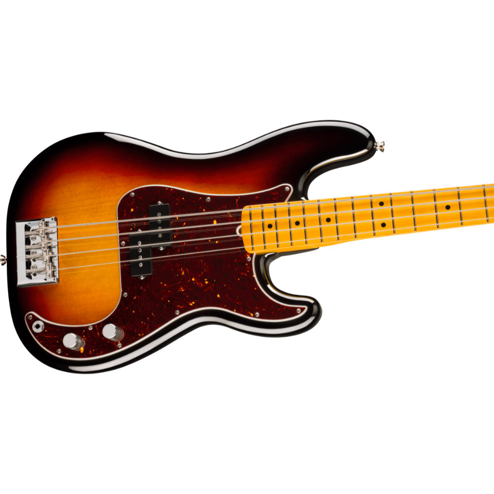 Fender フェンダー American Professional Precision Bass MN 3-Color Sunburst エレキベース プレシジョンベース ボディ斜めアングル画像