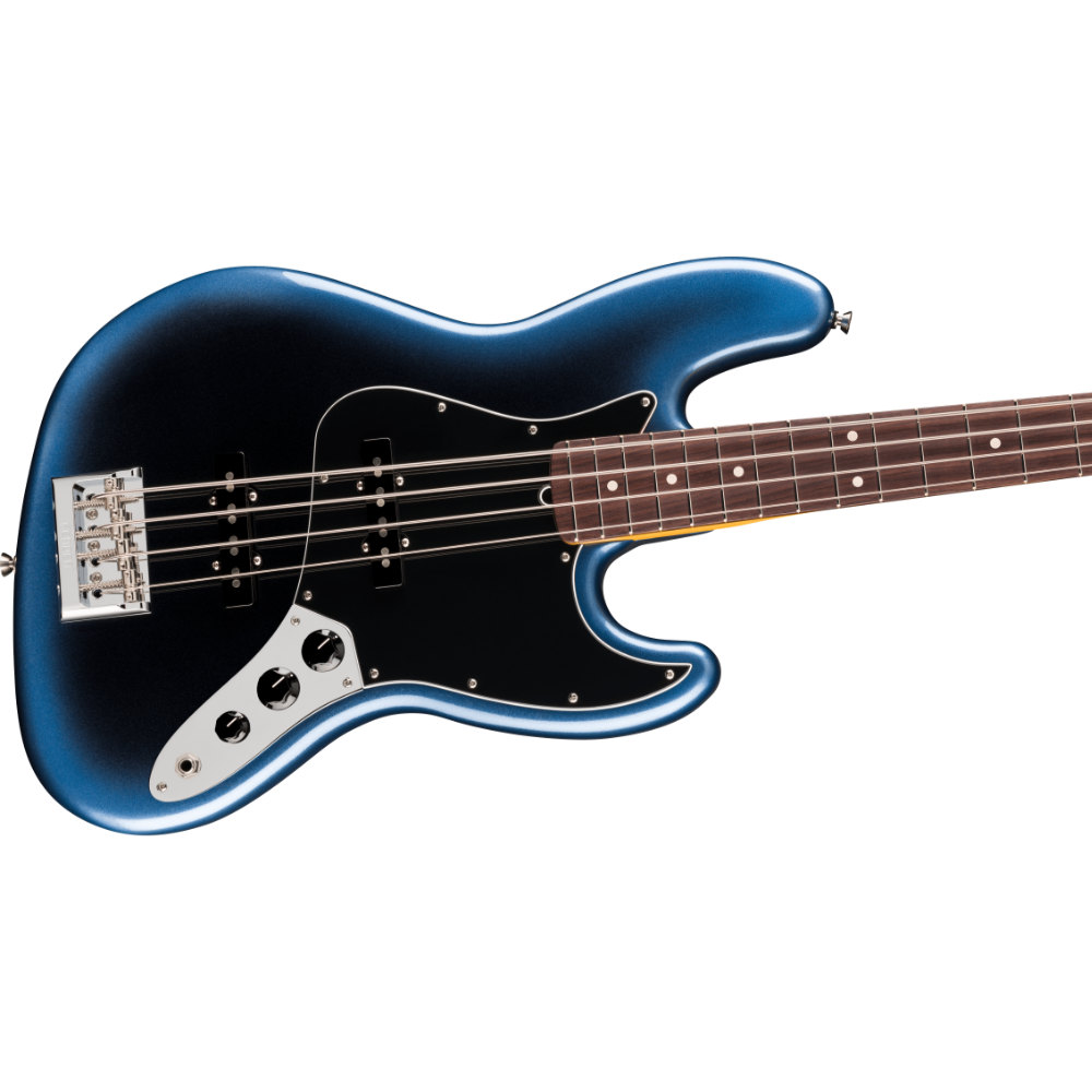 Fender フェンダー American Professional Jazz Bass RW Dark Night エレキベース ジャズベース ボディ斜めアングル画像