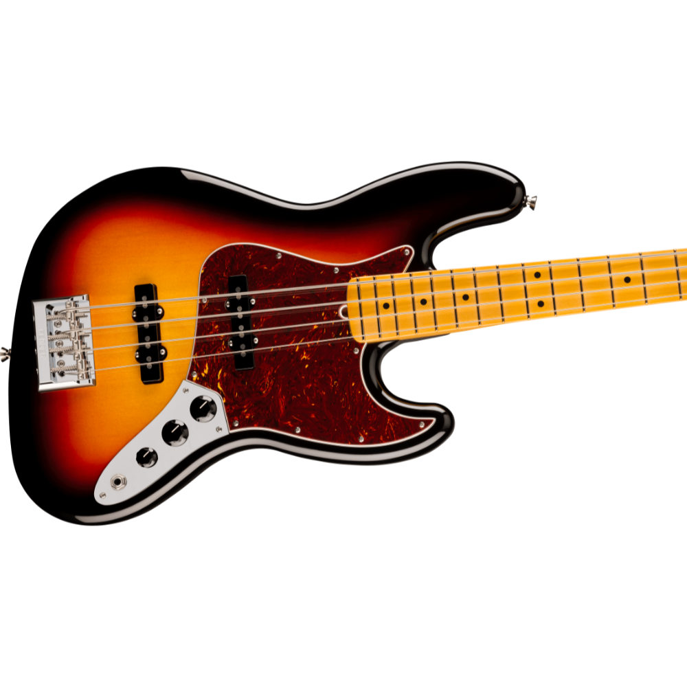 Fender フェンダー American Professional Jazz Bass MN 3-Color Sunburst エレキベース ジャズベース ボディ斜めアングル画像