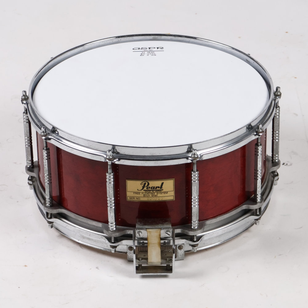 【中古】 スネアドラム パール Pearl Free Floating Snare Birch Shell 14×6.5 Made in Japan