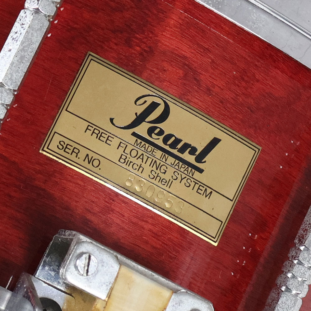 【中古】 スネアドラム パール Pearl Free Floating Snare Birch Shell 14×6.5 Made in Japan アップ