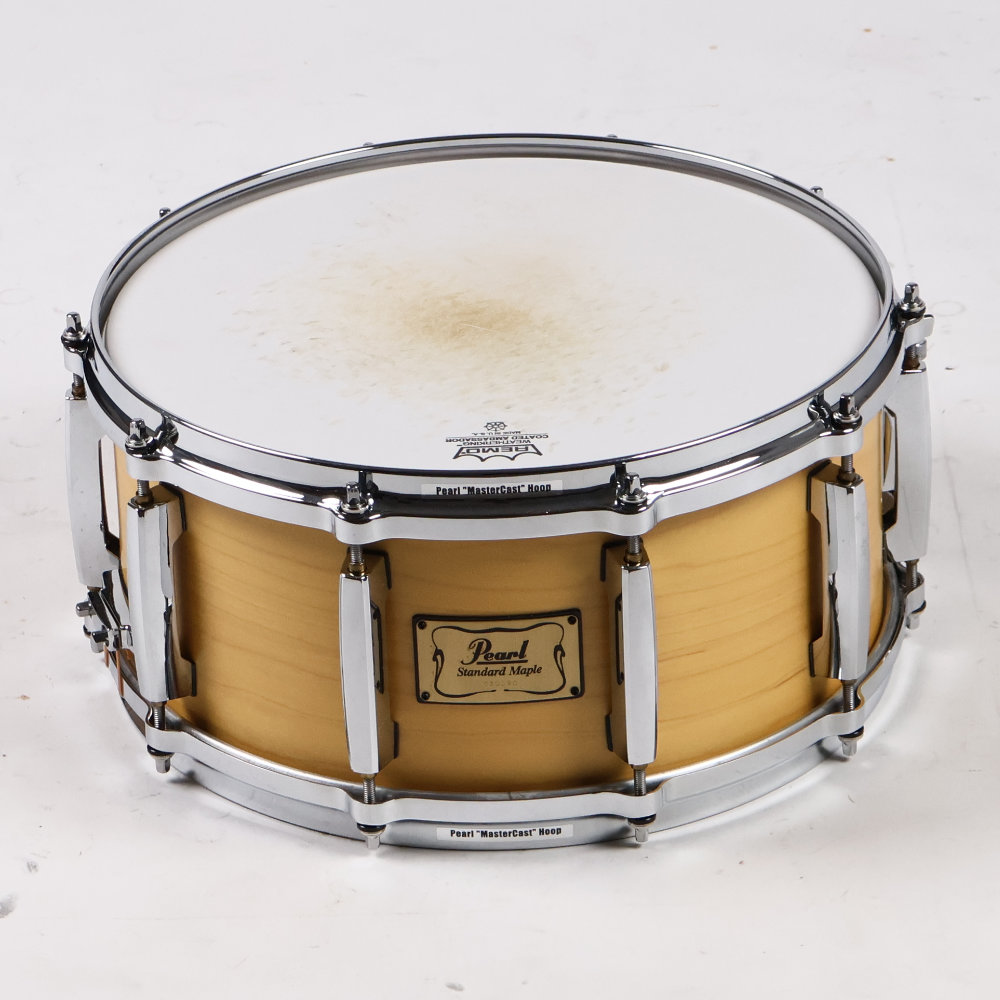 【中古】 スネアドラム パール Pearl Standard Maple 14x6.5 メイプルシェル スネアドラム 全体