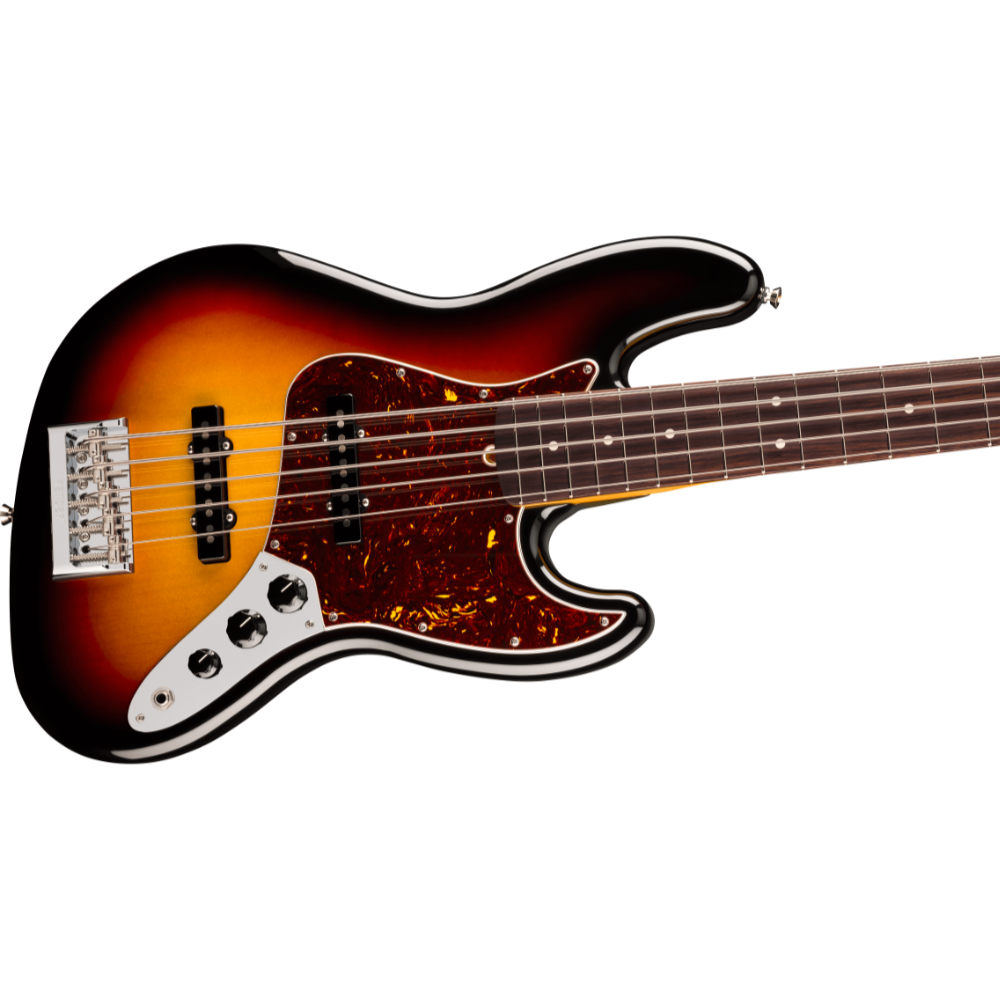 Fender フェンダー American Professional Jazz Bass V RW 3-Color Sunburst 5弦エレキベース ジャズベース ボディ斜めアングル画像