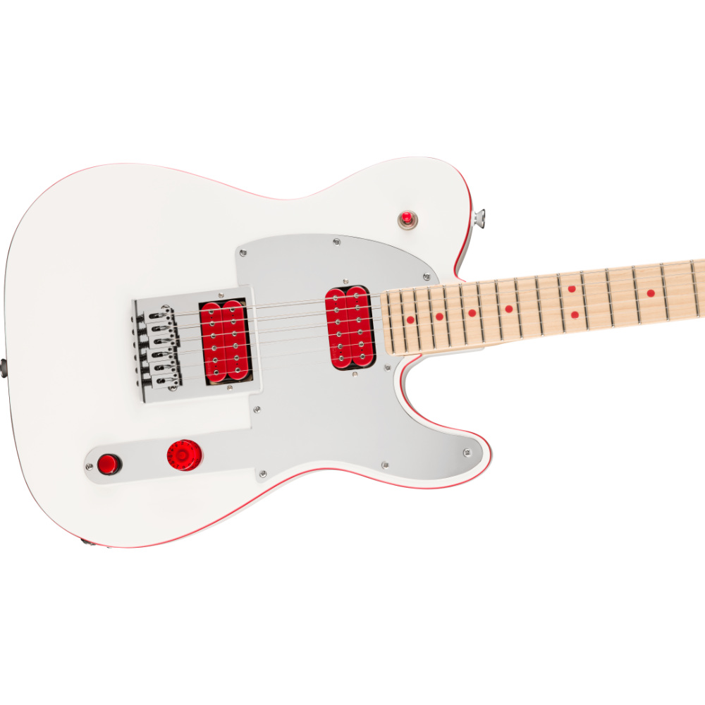 Fender フェンダー John 5 Ghost Telecaster Arctic White エレキギター テレキャスター ボディ斜めアングル画像