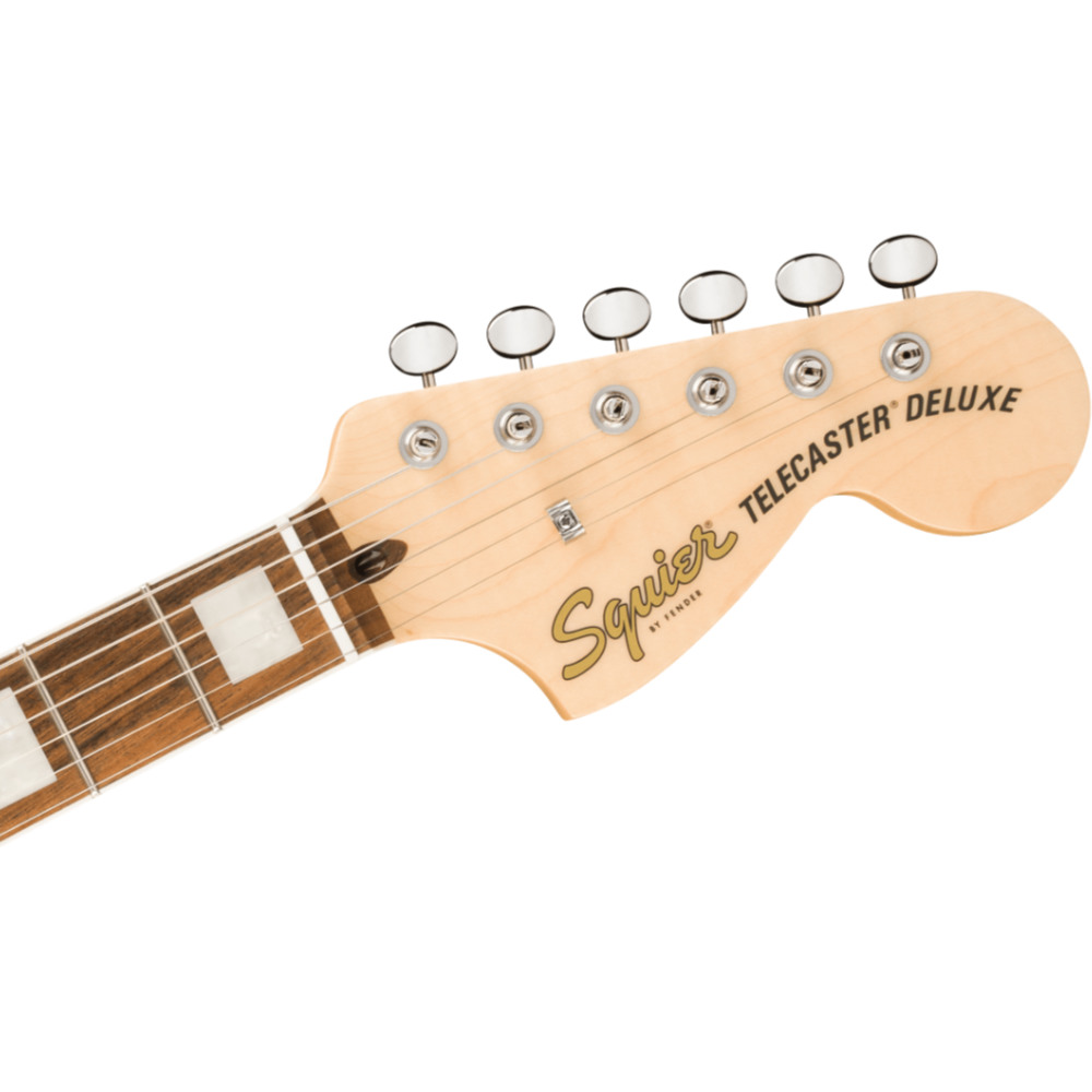 Squier スクワイア スクワイヤー Paranormal Troublemaker Telecaster Deluxe Bigsby LRL PPG Black エレキギター テレキャスター ヘッド画像