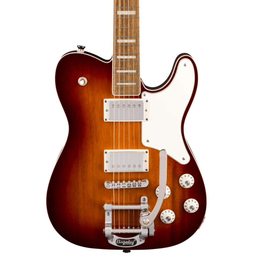 Squier スクワイア スクワイヤー Paranormal Troublemaker Telecaster Deluxe Bigsby LRL PPG Honey Sunburst エレキギター テレキャスター ボディ画像