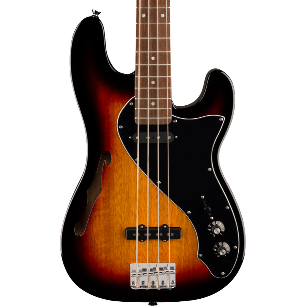 Squier スクワイア スクワイヤー Paranormal Precision Bass Thinline SJ LRL BPG 3-Color Sunburst エレキベース プレシジョンベース ボディ画像