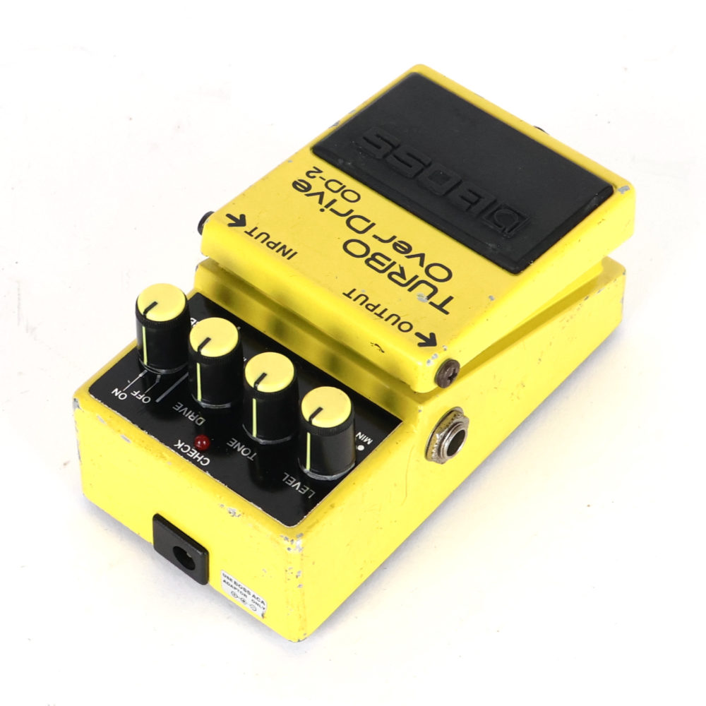【中古】ターボオーバードライブ エフェクター BOSS OD-2 TURBO OverDrive Made in Japan ボス ギターエフェクター リア斜めアングル画像