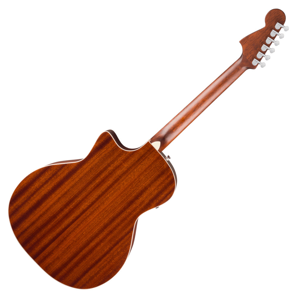 Fender フェンダー California Deluxe Newporter CE Sienna Sunburst エレクトリックアコースティックギター ボディバック画像