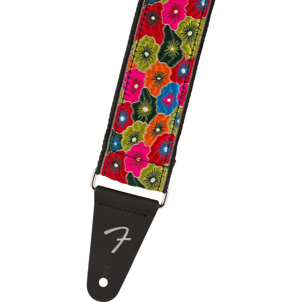 Fender フェンダー Wild Bloom Strap Green 2インチ グリーン ギターストラップ アップ画像