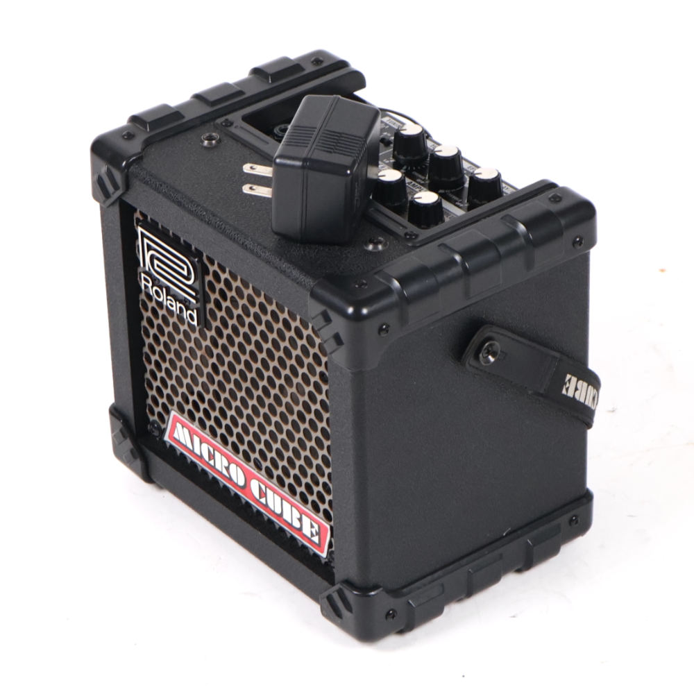 【中古】 ギターアンプ Roland ローランド MICRO CUBE BLACK コンボアンプ 斜めアングル画像