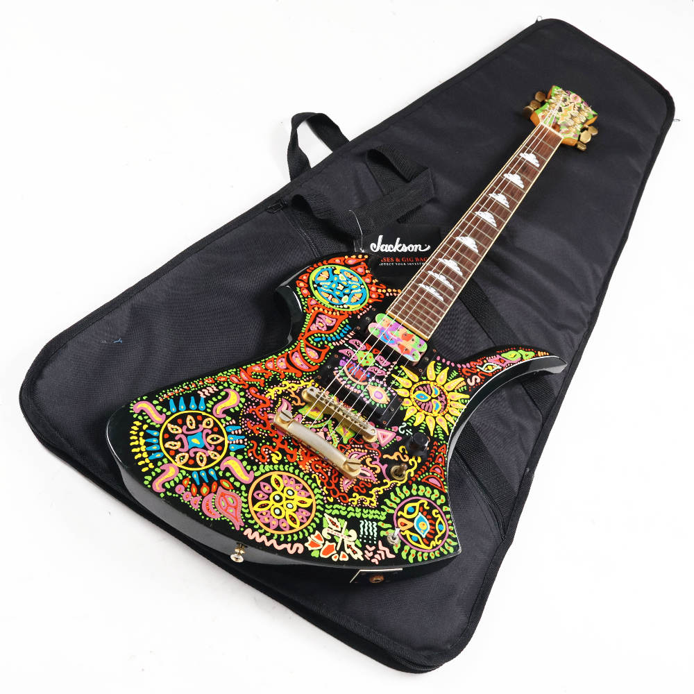 【中古】 エレキギター FERNANDES Burny MG-120X hideモデル サイケデリックペイント フェルナンデス バーニー