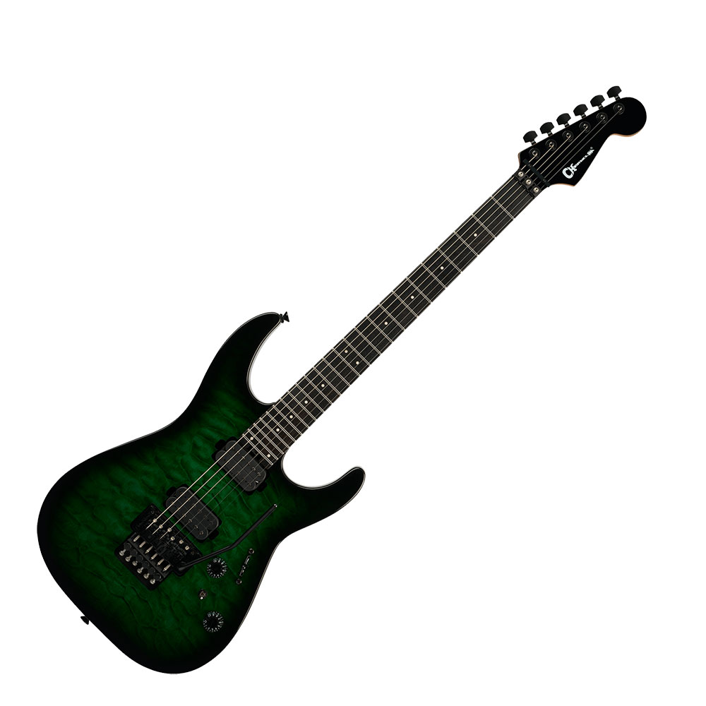 Charvel シャーベル Pro-Mod Plus Dinky DK24 HH FR QM EB Cloaked Emerald Green エレキギター