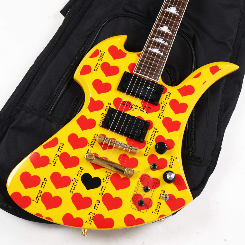 【中古】 BURNY by FERNANDES MG-145S HY hideモデル Yellow Heart イエローハート エレキギター ボディ画像 