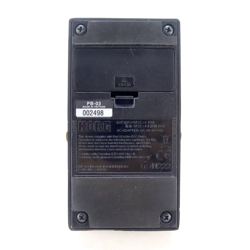 【中古】 ペダルチューナー KORG PB-03 pitchblack poly ボトム画像