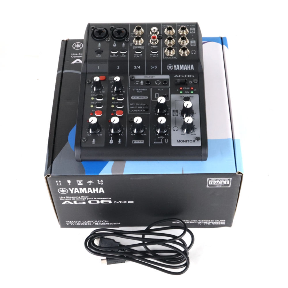 【中古】 ヤマハ YAMAHA AG06 MK2 B 6チャンネル ライブストリーミングミキサー ブラック