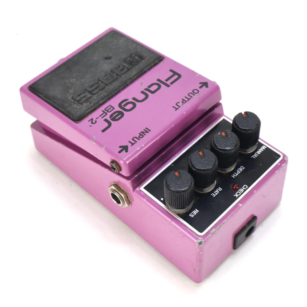 【中古】 フランジャー BOSS BF-2 Flanger Made in Japan ボス ギターエフェクター リア斜めアングル画像