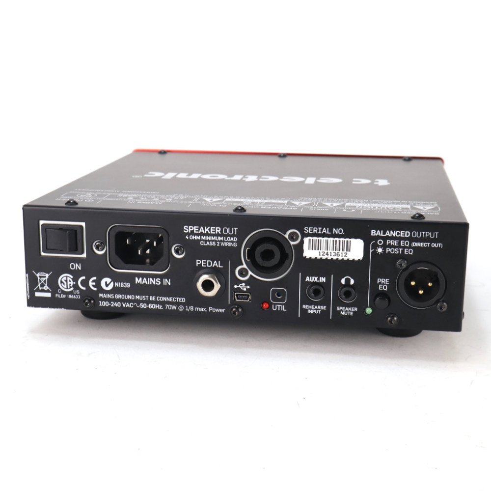 【中古】 tc electronic BH250 小型ベースアンプ ヘッド リア画像