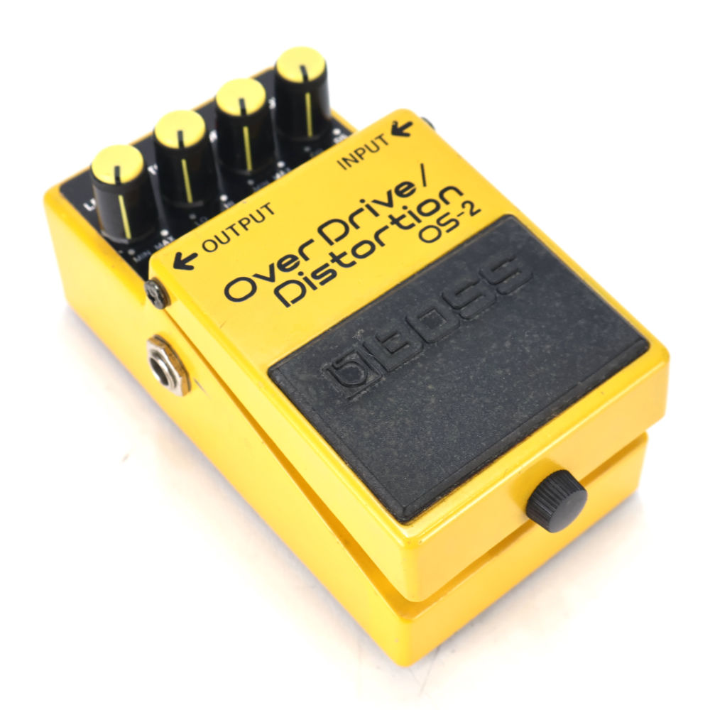 【中古】オーバードライブ ディストーション エフェクター BOSS OS-2 OverDrive Distortion ギターエフェクター 斜めアングル画像