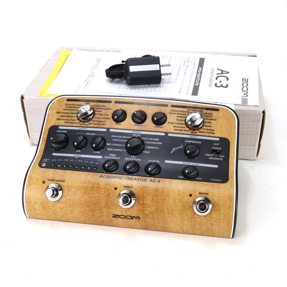 【中古】 アコースティックギター用プリアンプ ZOOM AC-3 Acoustic Creator