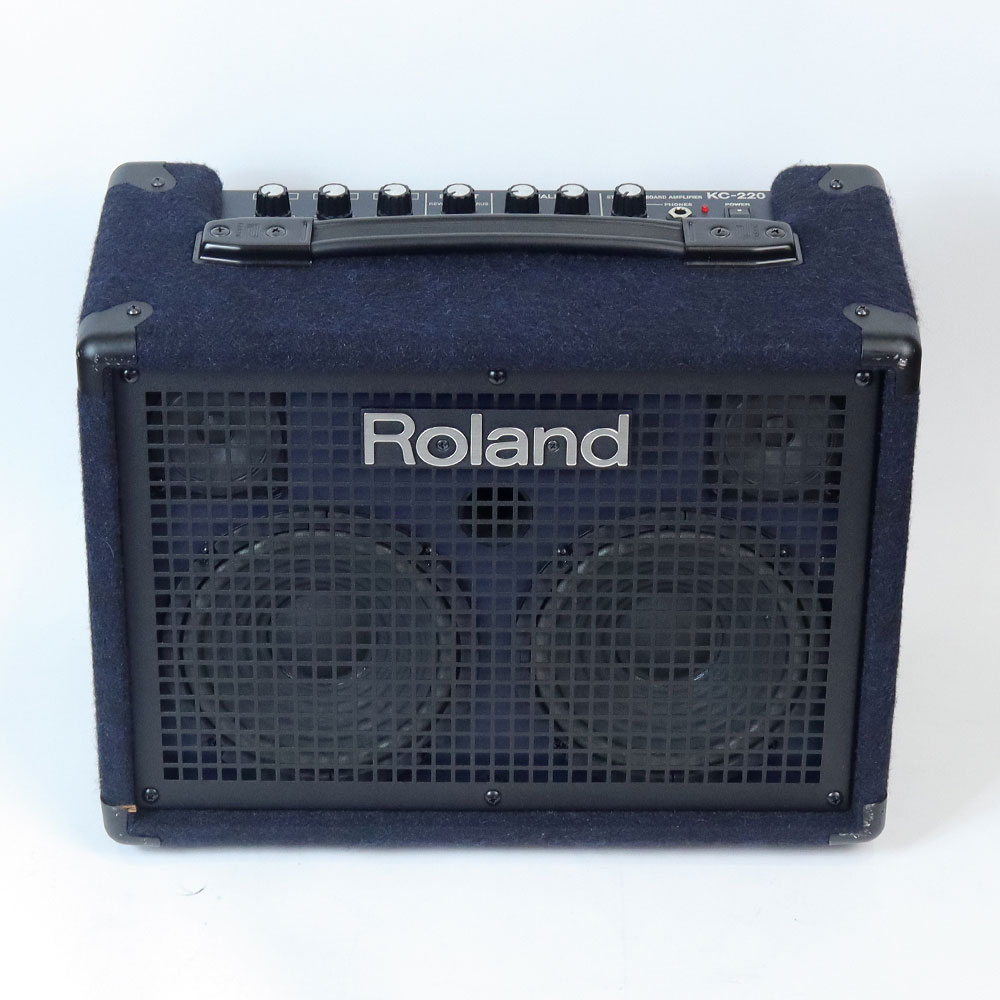 【中古】 キーボードアンプ ローランド ROLAND KC-220 キーボード用アンプ 電池駆動対応 簡易PA 正面