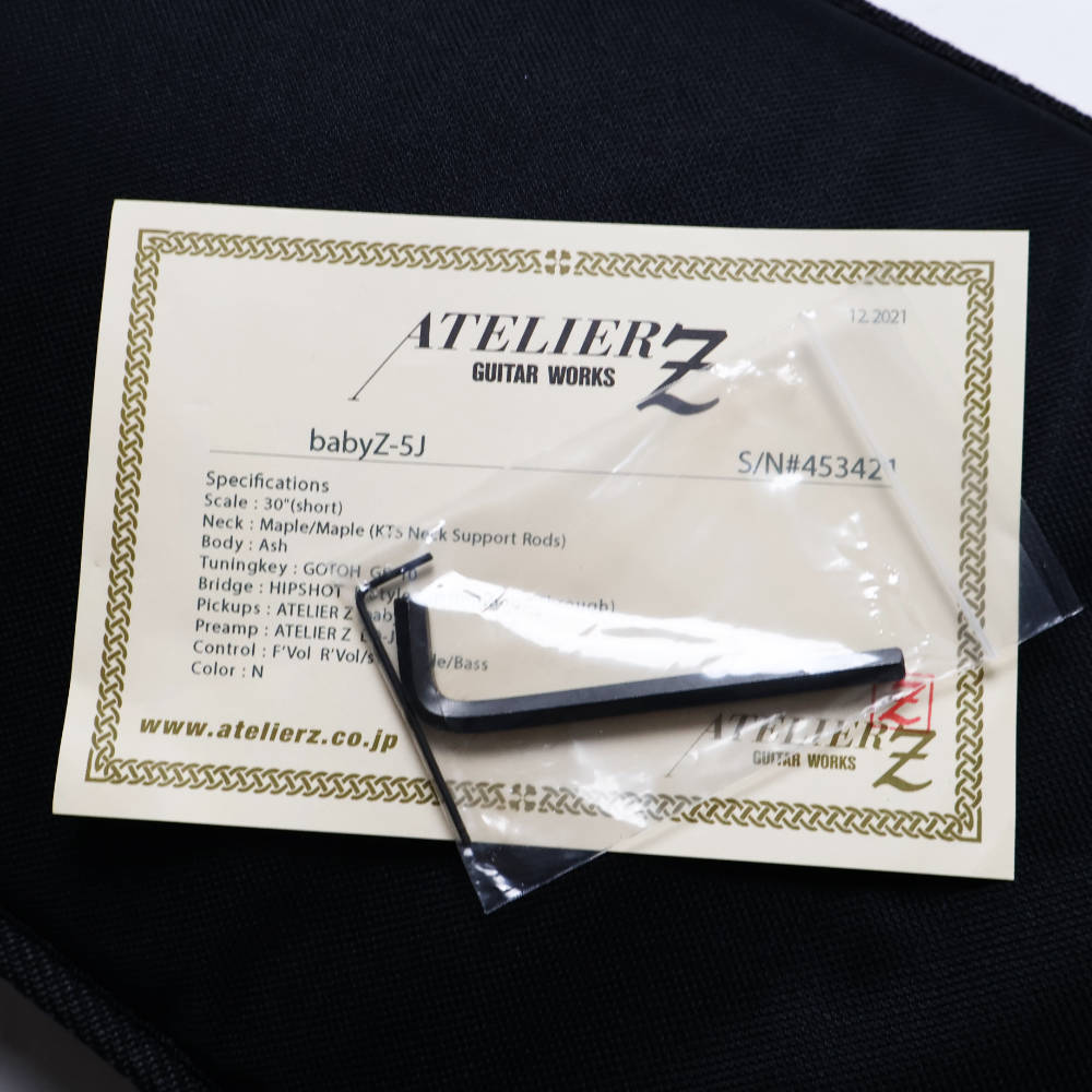 【中古】ATELIER Z アトリエZ babyZ-5J N Active ショートスケール 5弦エレキベース 付属品画像