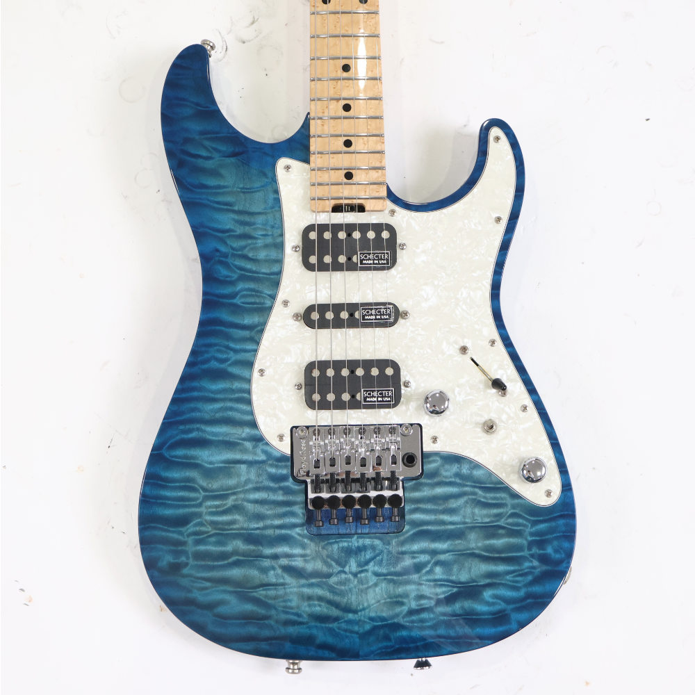 【中古】 エレキギター SCHECTER EX-24-CTM-FRT See Thru Blue Burst Quilted Maple Top EX-V シェクター EXCEED エクシード MADE IN JAPAN 日本製 詳細画像