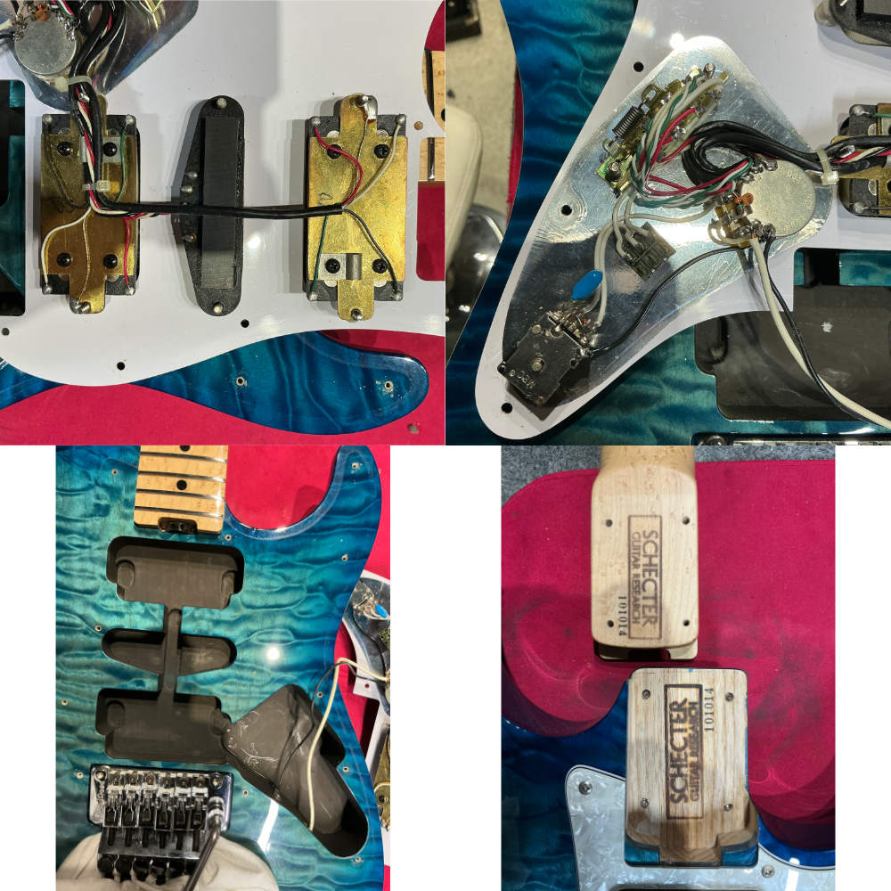 【中古】 エレキギター SCHECTER EX-24-CTM-FRT See Thru Blue Burst Quilted Maple Top EX-V シェクター EXCEED エクシード MADE IN JAPAN 日本製 詳細画像