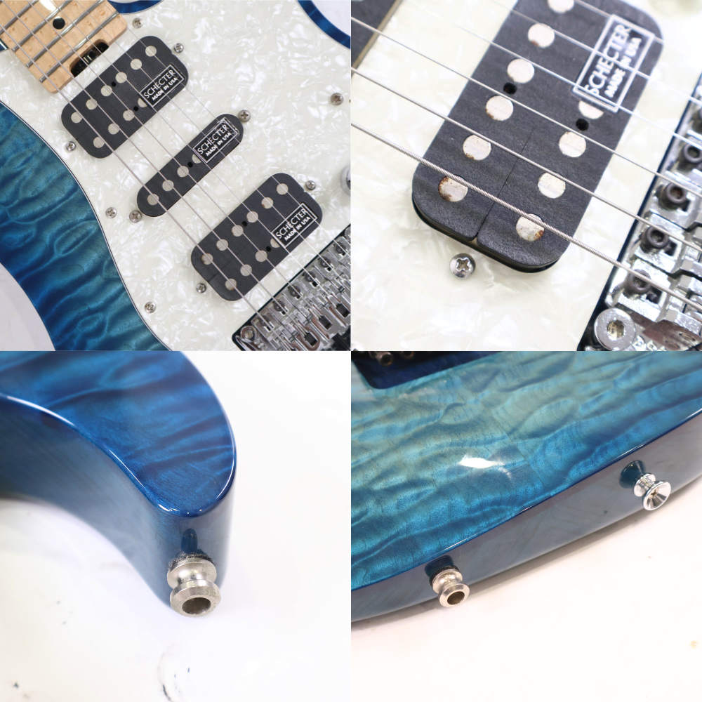 【中古】 エレキギター SCHECTER EX-24-CTM-FRT See Thru Blue Burst Quilted Maple Top EX-V シェクター EXCEED エクシード MADE IN JAPAN 日本製 詳細画像