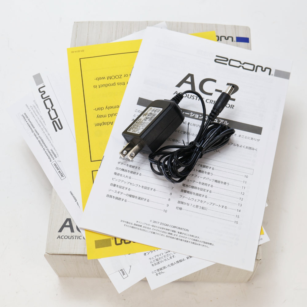 【中古】 ZOOM ズーム AC-2 Acoustic Creator アコースティックギター用プリアンプ 付属品画像
